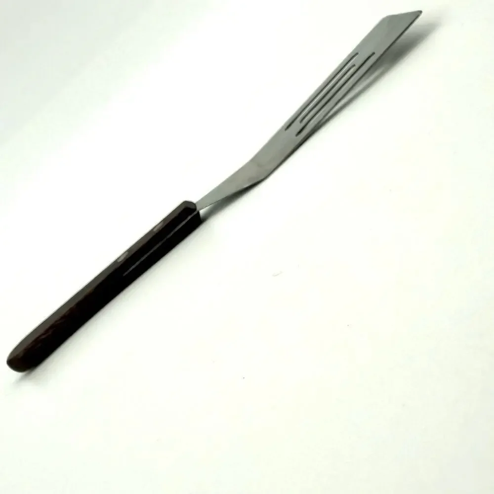 Mini 8 inch Spatula Stainless Steel Made In Japan Wooden Handle Vintage